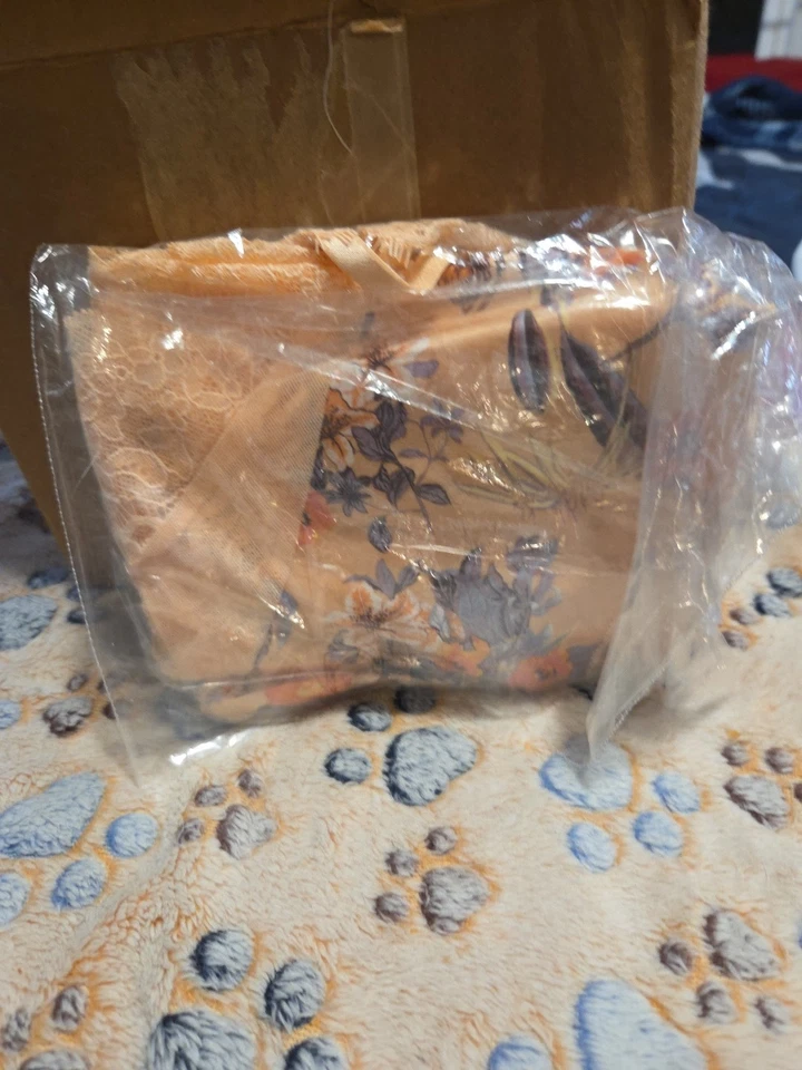 Victoria's Secret Peluche Flores Encaje Mediano Naranja Nuevo con Etiquetas Foto 4 de 4