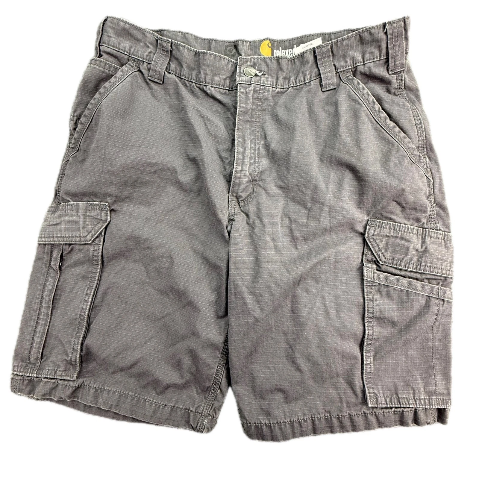 Carhartt Cargo Shorts Mens 36 Grey Force Relaxed Fit Ripstop Cotton 101168