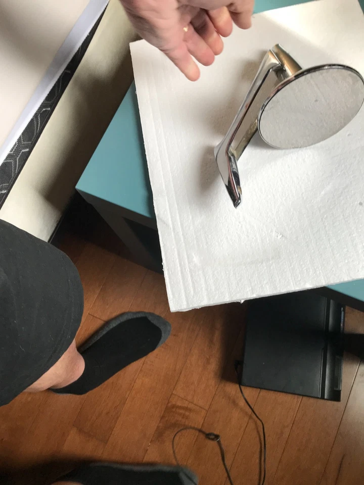 3 espejos retrovisores laterales 1957-1959 Plymouth - Dodge - DeSoto - Chrysler - Imperial p#1801 Foto 3 de 4