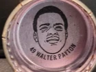 1981 Vintage Walter Payton Lined NFL Soda Bottle Cap Coca-Cola with Field Goal