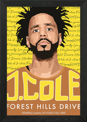 J Cole Gerahmtes Wandbild Poster Leinwanddruck Bild
