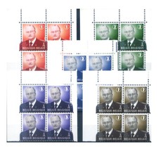 Belgium. Definitive. King Albert II 2007. Blocks of four.
