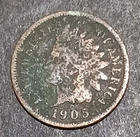 1905 Indian Head Cent Penny Antique U.S.A. One Cent Rough Tough Coin
