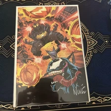 Venom #26 Virgin Variant Exclusive - Venom sketch/remark  by Eddie Nunez w COA