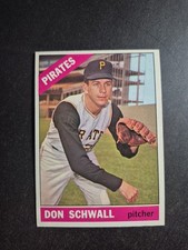 1966 OPC BASEBALL # 144 DON SCHWALL PITTSBURGH PIRATES EXMT OR BTR