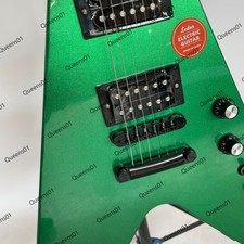 Electric Guitar Stainless Rounded Fret Edge Solid Body Metallic Green US Ship