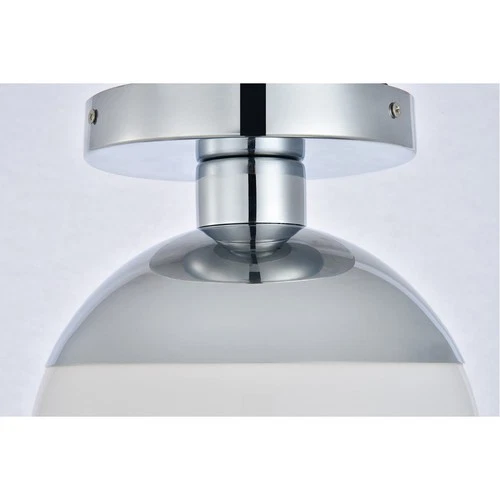 Living District LD6052C Eclipse 1 Light 8 inch Chrome Flush Mount Ceiling Light - Picture 5 of 5