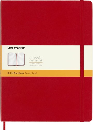 Moleskine Classic Ruled Paper Notebook, Hard Cover and Elastic Closure ...