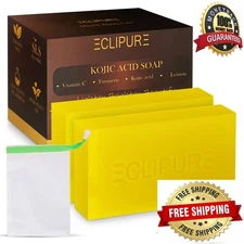 Kojic Acid Soap 2x100g Dark Spot Remover Brightening Soap + Net Sponge