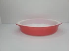 VTG Pyrex Flamingo Pink 8" Round Baking Casserole Dish #221 Ovenware NEEDS CLEAN