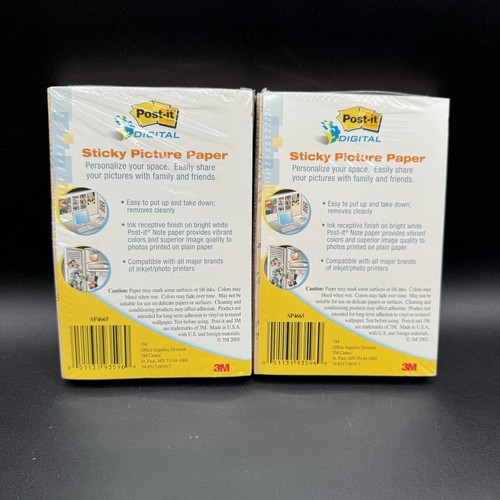 2-Packages 3M Post-It Digital Sticky Picture Paper For Inkjet/Photo Printers 4x6 - 第 2/2 張圖片
