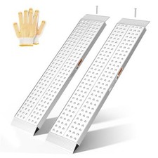 2PCS Aluminum Shed Ramps 55" x 11" for Riding Lawn Mower