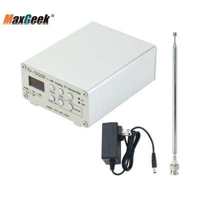 TV-TX200 VHF/UHF Analog TV Transmitter Support HD/AV Input Analog Signal #DE