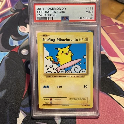 Evolutions 111 Surfing Pikachu PSA 9 Read Description