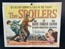 Original 1956 THE SPOILERS Half Sheet Movie Poster 22x28 - BAXTER, RORY CALHOUN