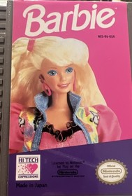 1991 Barbie NES Nintendo Game Cartridge-w-Protective Sleeve 1985 Made In Japan