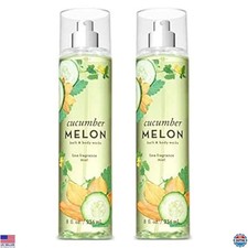 Cucumber Melon Fine Fragrance Mist Set of 2 - 8 oz Bottles, Fresh Scent