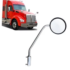 Round Hood Mirror for Kenworth T680 T880 Peterbilt 579 587 Mirror Right