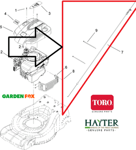 Ahorradores Nuevo Genuino Toro Hayter-Cable de Freno del Motor - 110-9163 O79 Ahorradores Nuevo Genuino Toro Hayter-Cable de Freno del Motor - 110-9163 O79