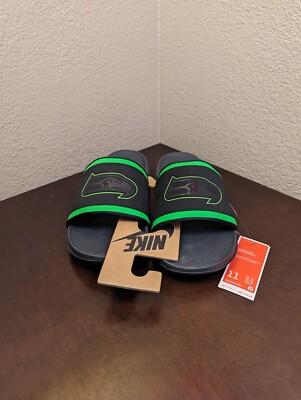 Nike Seattle Seahawks Off Court Comfort Slides Sandals Men display picture 3