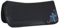 Tough-1 Contour Felt Saddle Pad W/cross Black on sale Tough-1 Contour Felt Saddle Pad W/cross Black on sale