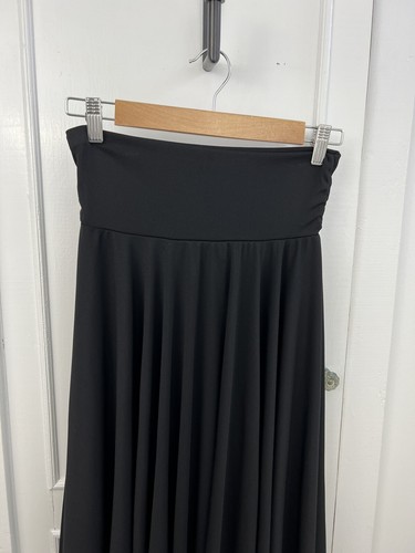 ONZ Woman's Black Midi Skirt Size Small Pull On Stretch Made In Italy - Picture 3 of 8