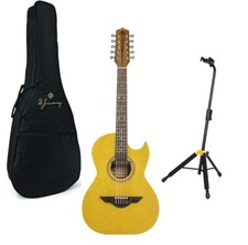 H Jimenez El Estandar Acoustic/Electric Gold Sparkle Bajo Quinto Bag  Stand