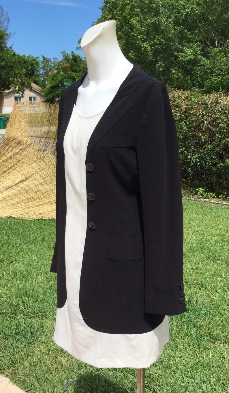 ABITO STILE GIACCA MOSCHINO ECONOMICO E CHIC COLORE NERO E PANNA Tg 8 MADE IN ITALY