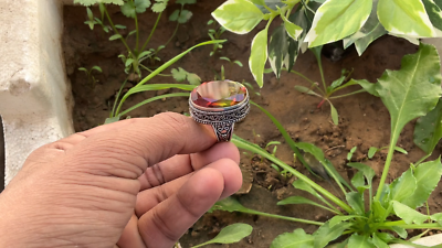 Multi Tourmaline Gemstone 925 Sterling Silver Handmade Ring