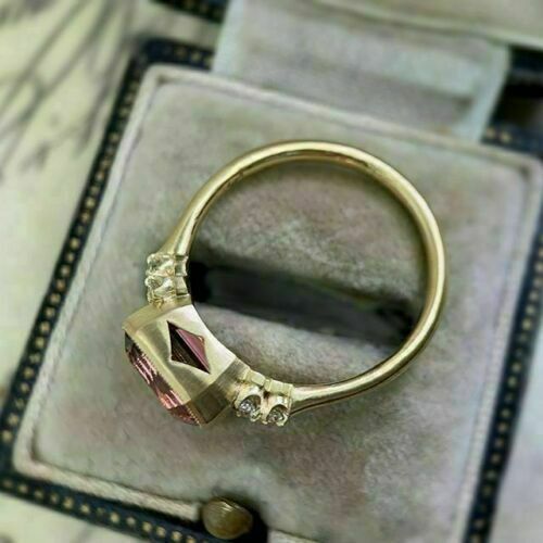 2Ct Emerald Cut Lab-Created Ruby Women's Engagement Ring 14K Yellow ...