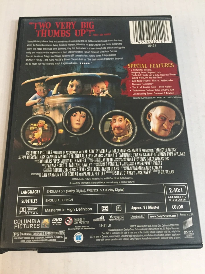 Monster House: Widescreen Edition DVD Ships Same Day With Tracking - Image 2 of 2