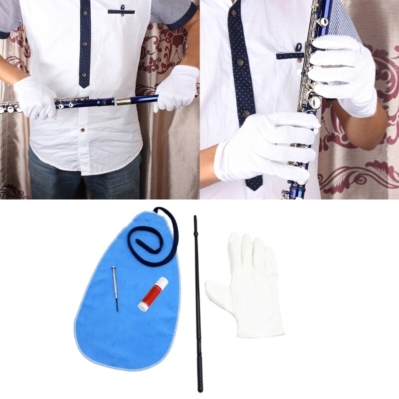 Flute & Piccolo Cleaning Rod With Cloth Kit - Essential Wind Instrument Care Supplies