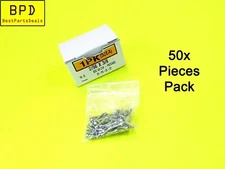 50x Pack 2/56 x 3/8" Patched Bolt 5/64" 2mm Allen Hex Socket Head Cap Screws