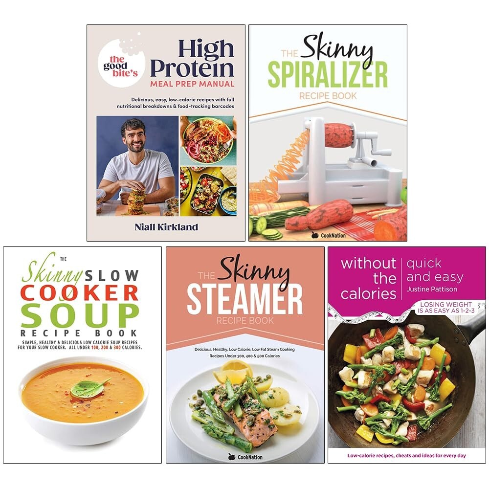 High Protein,Skinny Spiralizer Recipe ,Slow Cooker Soup, Steamer Recipe 5 Books