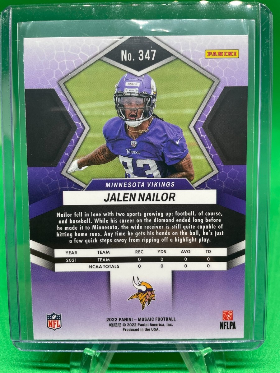 2022 Panini Mosaic Jalen Nailor Rookie RC#347 Minnesota Vikings