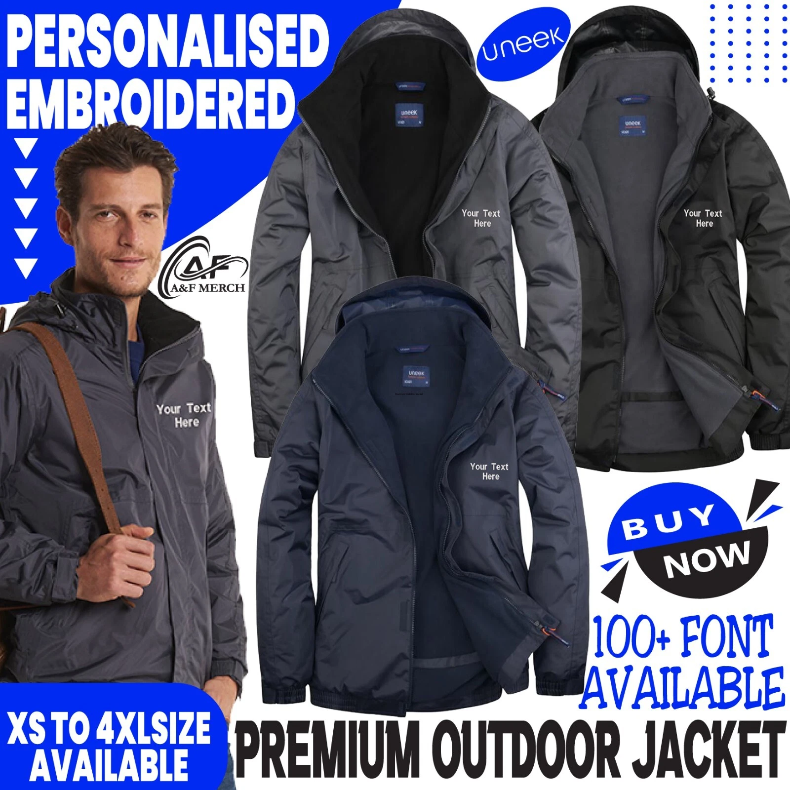 Personalised Custom Embroidered Premium Outdoor Jacket Zip-Up Windproof Outdoor
Opens in a new windo