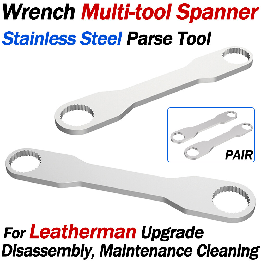 2x Llave de análisis de acero inoxidable SLIM llave multiherramienta para herramienta de desmontaje Leatherman