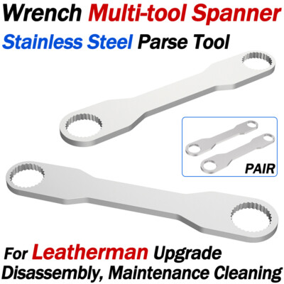 2x SLIM Stainless Parse Wrench Multitool Spanner for Leatherman Disassembly Tool