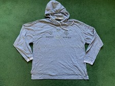 VINTAGE B.U.M. EQUIPMENT STRIPED HOODIE SWEATSHIRT SIZE M