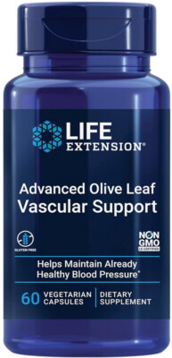#ad ADVANCED OLIVE LEAF VASCULAR BLOOD PRESSURE SUPPORT 60 Capsule LIFE EXTENSION $27.00