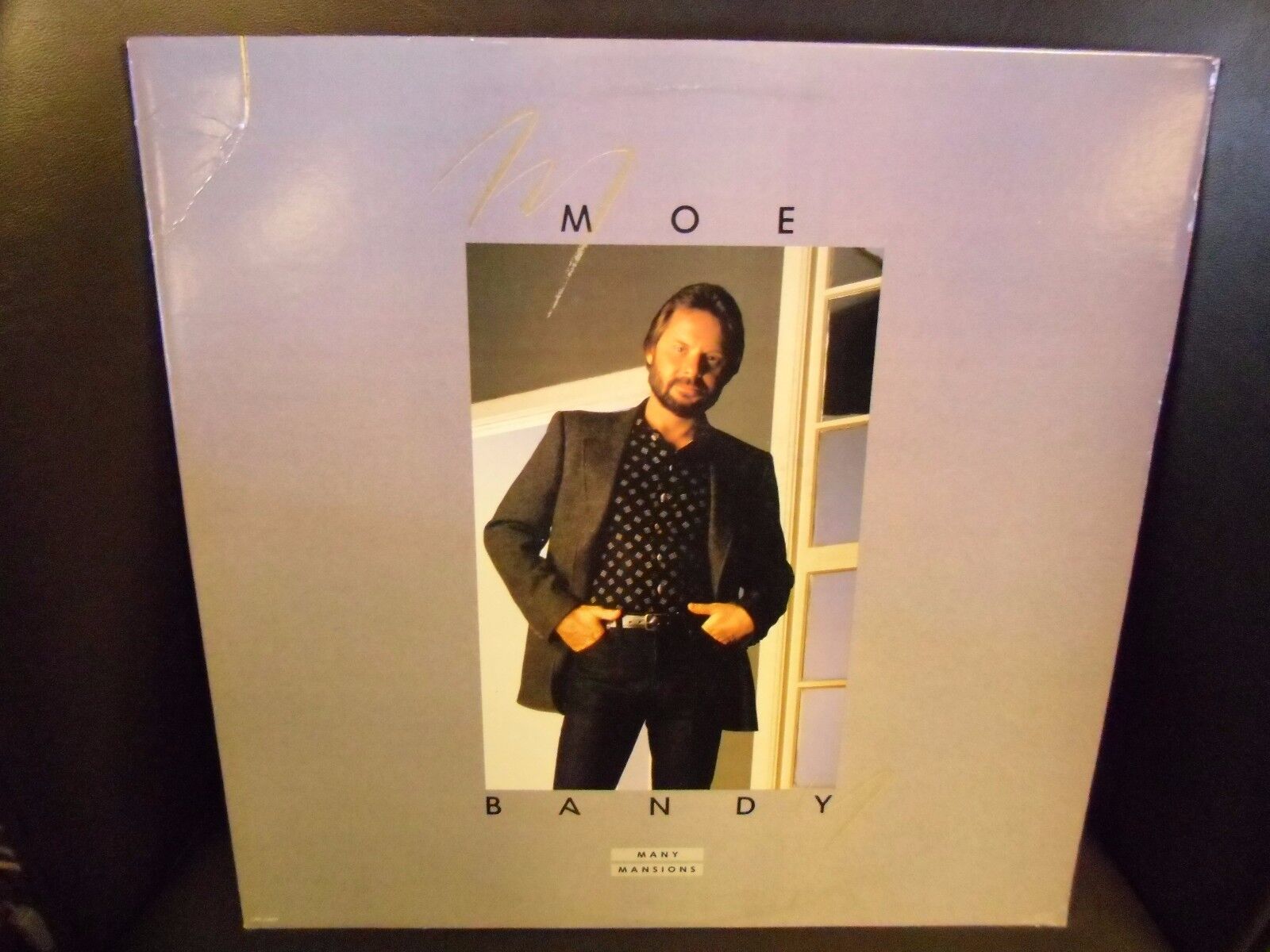 Moe Bandy Many Mansions VG+ LP Curb 1989 Includes Classic Yuppie Love