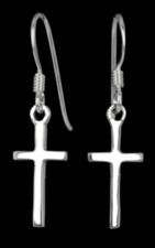 Cross Earrings 925er Silver Symbol Jewelry New