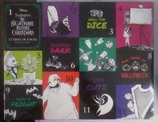 The Nightmare Before Christmas 12 Days of Socks Unisex NIB Crew  No Show