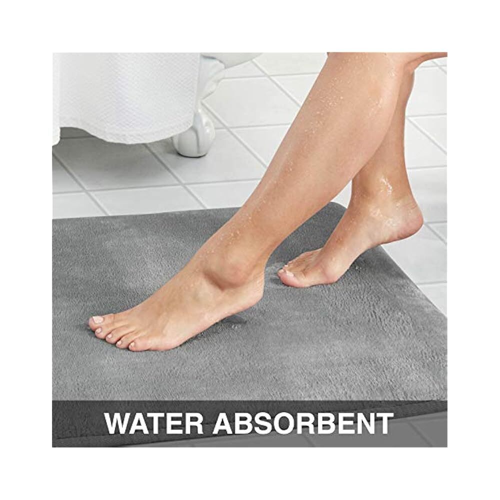 Quick,Dry Memory Foam Bath Rug, Non,Slip Backing, Luxurious Velvet Feel