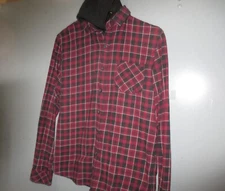 Nomad Shirt Hoodie Size S Multicolor Checks Button Up 100% Cotton Shirt Hoodie