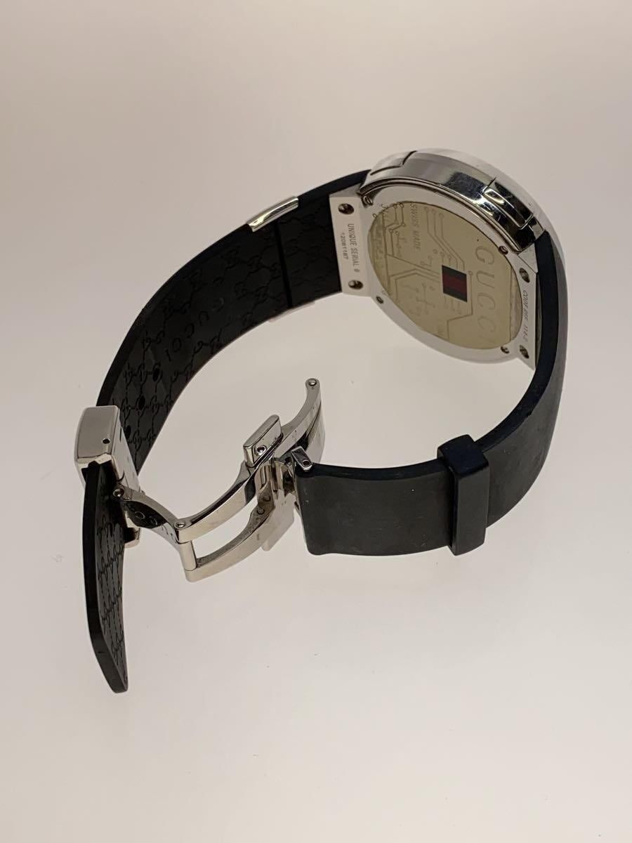 GUCCI Men's Watch Quartz Digital Rubber Black SS 114-2 Used GUCCI Men's Watch Quartz Digital Rubber Black SS 114-2 Used