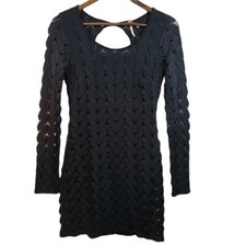 Free People Black Wild Thing Night Out Mini Dress XS Womens