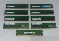 LOT of 9 Samsung, Micron, SK Hynix 8GB PC4 1Rx8, 2Rx8 Server Memory RAM