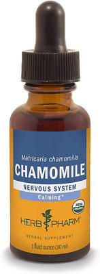 Herb Pharm Certified Organic Chamomile Liquid Extract for Calming Nervous System