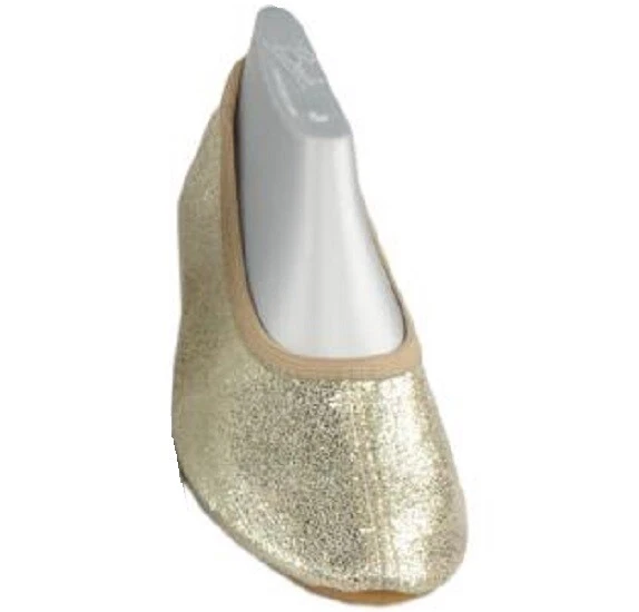 Beck 071 Glitzer Ballett Schläppchen Gymnastik Turn Schuhe Silber Gold Pink Blau - Bild 2 von 4